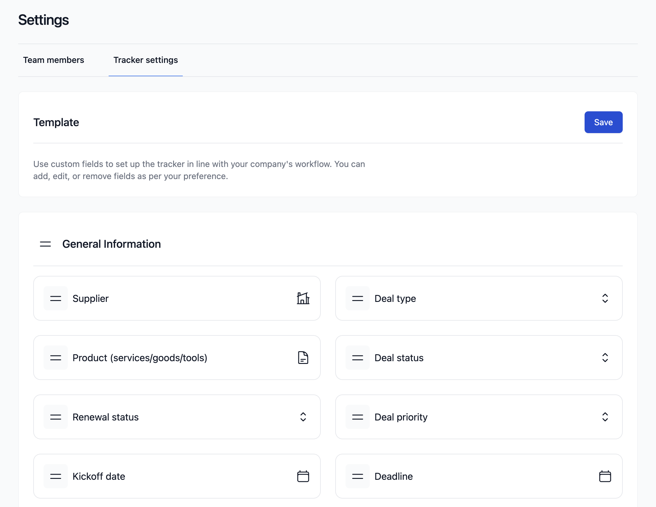 Dynamic workflow template: Modify renewal and intake fields such as stakeholders, contract details, deal type, and priority.